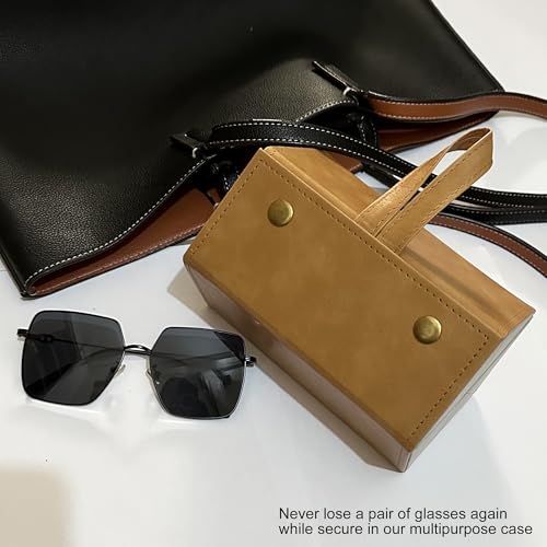 Longjet 선글라스 정리함 여행용 안경 케이스 안경 보관 상자 - color: 탠 색상