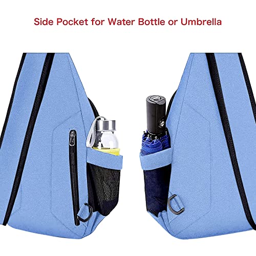 MOSISO Crossbody Sling Bag for Women, Shoulder Backpack, Hiking Daypack Bag - color: Air Blue