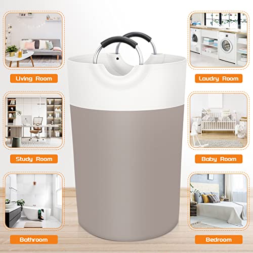BlissTotes 115L Laundry Basket, Freestanding Collapsible Hamper, Brown - color: Brown, size: 115L