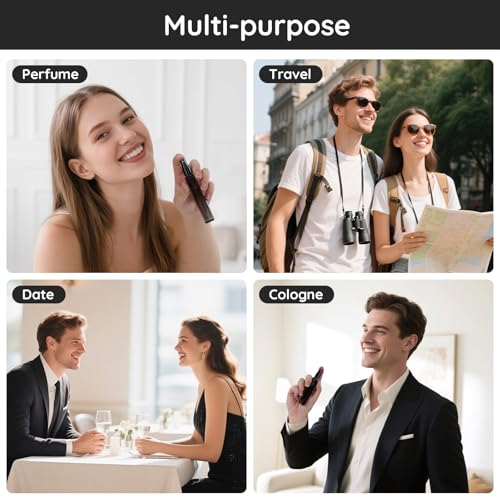 Segbeauty 0.34oz Small Glass Perfume Atomizer Travel Refillable Bottles, 2pcs 10ml Perfume Container Portable, Black Mini Cologne Sprayer Atomizer Empty, Cologne Travel Bottle with Dispensing Kit - color: Black