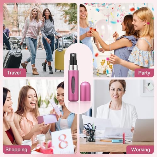 12 Pcs 0.16oz 5ml Refillable Travel Perfume Atomizer Bottles