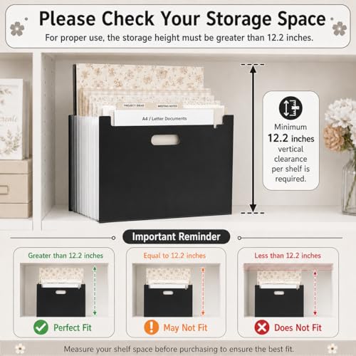 12x12 Scrapbook Paper Storage Organizer - color: black