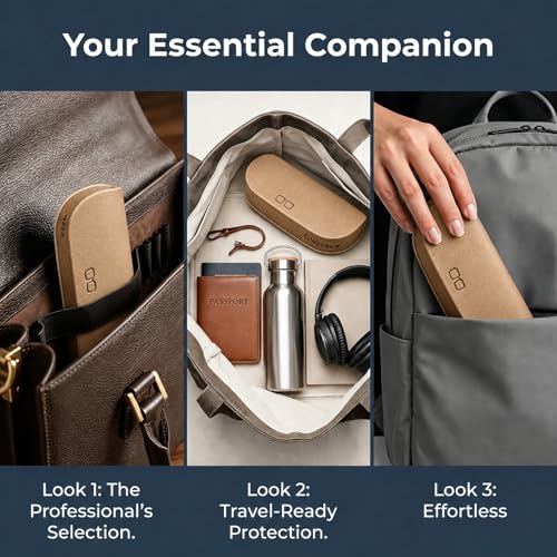 Glasses Case hard shell,3-in-1 Sunglasses Case & Eyeglass Case with Cleaning Cloth & Storage Pouch - color: Beige, size: Medium