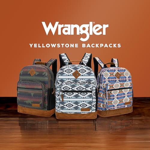 Wrangler Yellowstone Sturdy Backpack, Water-Resistant Casual Travel Daypack - color: Tan