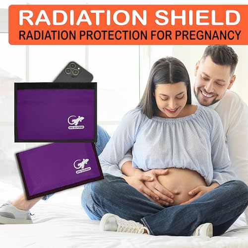 Gecko Travel Tech Faraday Bag Anti-Tracking GPS RFID Car Key Signal Blocker Wallet Shielding Pouch Protective Case for Cell Phone Car Key FOB, Data Privacy, Electronic Device Security (PURPLE) - color: PURPLE