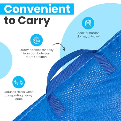 Handy Laundry Mesh XL Laundry Bag 24"x36" with Shoulder Strap, Blue - color: Blue, size: 1-Pack