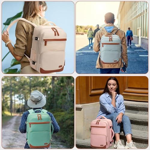 50L Travel Backpack, Flight Approved Carry On Laptop Backpack - color: Beige, size: X-Large