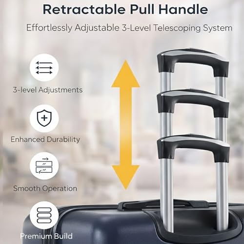 28 Inch Checked Luggage, Expandable, TSA Lock, Blue - color: Blue, size: 28 Inch
