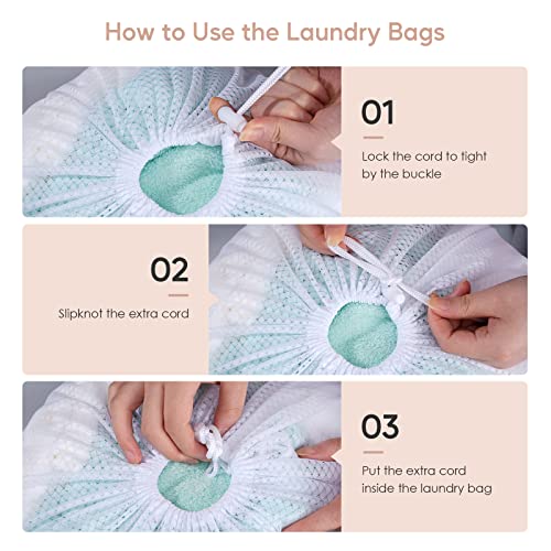 Meowoo 2Pcs Large Mesh Laundry Bag, 27×36inch - color: White-2pcs, size: 27x36 inch