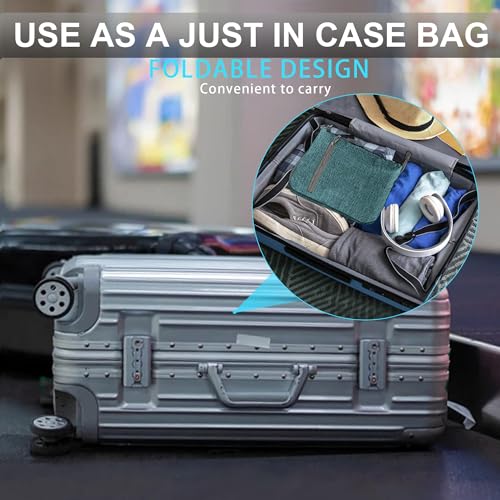 Vomgomfom 65L/85L/115L Foldable Travel Duffle Bag with Shoe Compartment - color: F Green, size: 65L