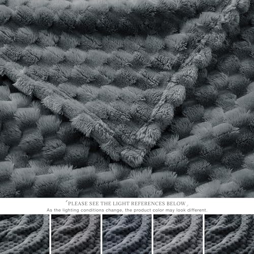 EXQ Home Turtle Shell Throw Blanket Charcoal Grey for Couch Gentle Soft - color: Charcoal Grey, size: Throw
