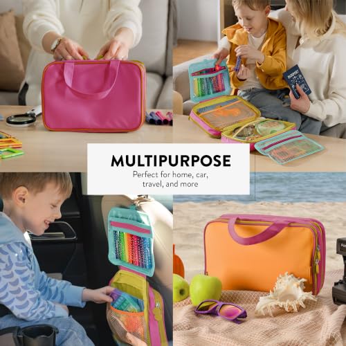 Kids Travel Organizer, Girls Bag With Hook, Toiletry and Makeup Bag, Small - color: CB Pink, size: Small