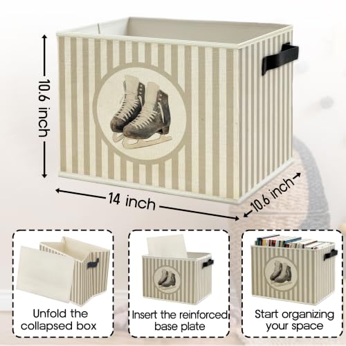 Hockey Sports Nursery Storage Bin Basket with Handles - color: Color35