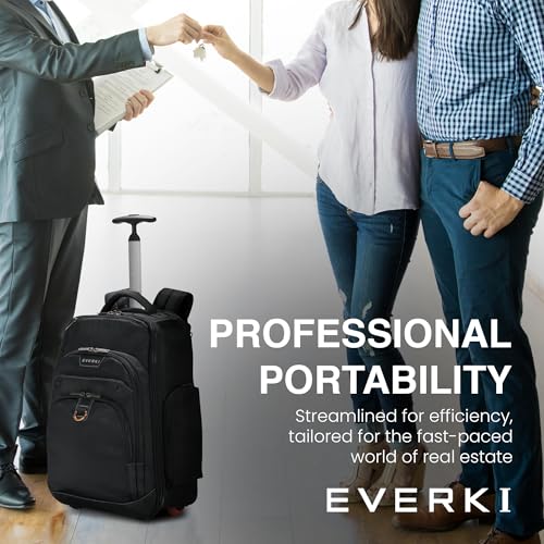 EVERKI Atlas Wheeled Laptop Rolling Backpack for Men & Women, Black - 30L - size: Atlas Original - 30L
