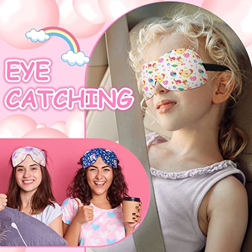 Foaincore 8 Pcs Unicorn Sleep Eye Masks Girls Boys Contoured Adjustable