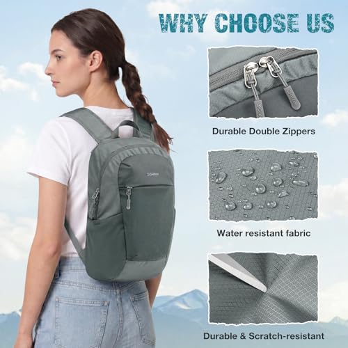 G4Free 18L Lightweight Packable Hiking Backpack for Men Women - color: Grey