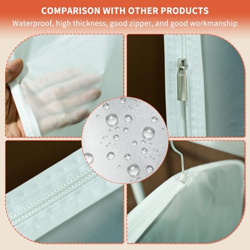 40" Garment Bags for Hanging Clothes, 6 Pack - size: 40inch