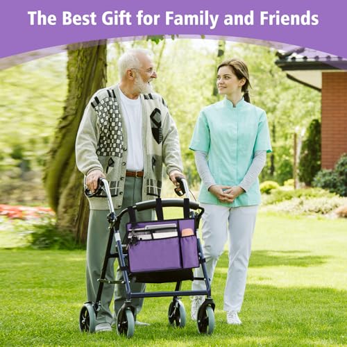 supregear Walker Bag w/Cup Holder, Universal Walker Accessories for Seniors - color: Light Purple