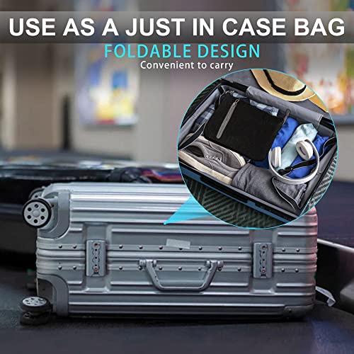 Vomgomfom 65L/85L/115L Foldable Travel Duffle Bag with Shoe Compartment - color: Black, size: 65L