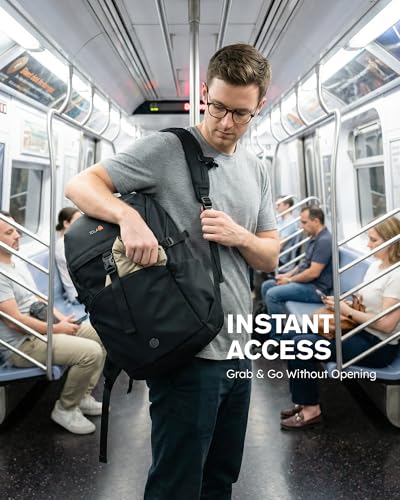 Tolaccea 30L Travel Backpack 15.6" Laptop Carry On Daypack for Work College - color: Black