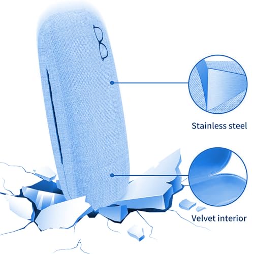 ABAJI Eyeglasses Case Kids Students Reading Glasses Organizer Hard Shell Lint Lining Snap Close Men Women Boys Girls - color: Green Purple Pink