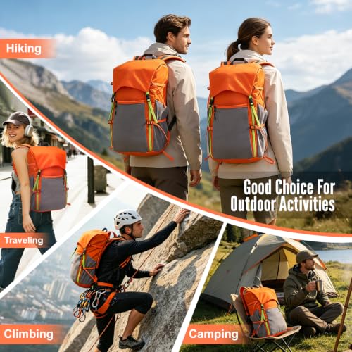 20L Hiking Backpack, Small Lightweight Daypack for Men Women,Orange - color: Orange