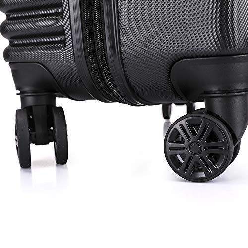 InUSA ALLY 28-Inch Large Hardside Spinner Luggage TSA Lock Durable Black - color: Black, size: 28 Inch