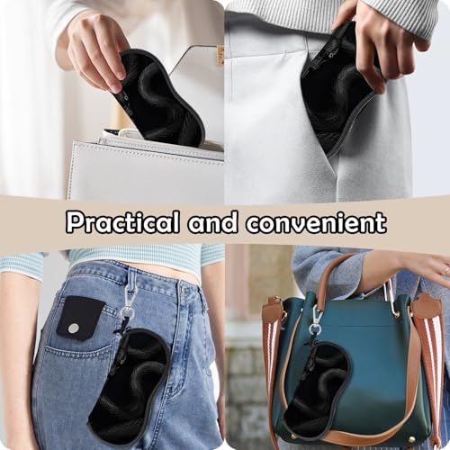 Glasses Case Eyeglass Sunglasses Zipper Soft Neoprene Ultra Light Pouch Metal Belt Clip Aesthetic Women Men - color: E9-black Dragon