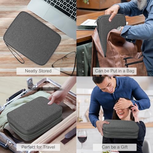 FYY Electronic Organizer, Travel Tech Pouch Bag, Extra Large, Dark Grey - color: Dark Grey, size: 10.8 x 8 x 3.15 inches