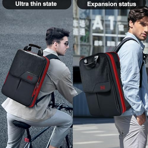 ZINZ Slim & Expandable Laptop Backpack 15.6 16 17 inch,Black Red - color: B01rd01
