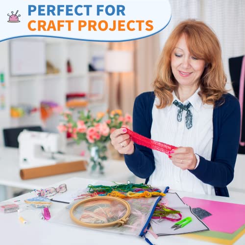 Umriox 32 Pack A4 Mesh Zipper Pouch Bulk for Office Receipt & Puzzle - style: A4-32P