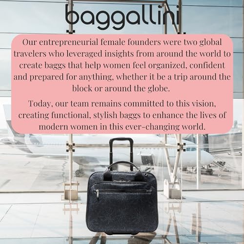 Baggallini Women's 2 Wheel Tote - color: Midnight Blossom Print