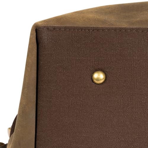 Rothco Extended Weekender Duffle Bag Heavyweight Canvas Travel Bag - color: Brown,Brass