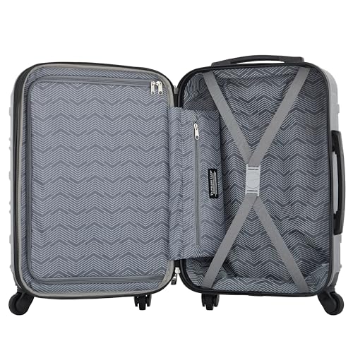 Travelers Club Phoenix Luggage, Blackened Pearl, 22-Inch Carry-On - color: Blackened Pearl, size: 1-Piece (22" Carry-On)