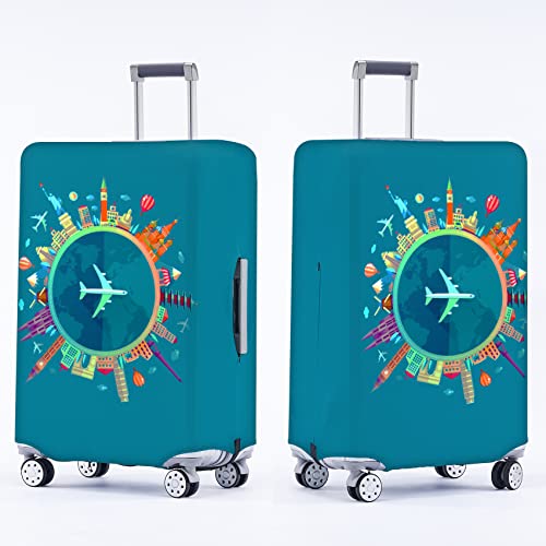 Travelkin 여행 가방 Tsa 승인 여행 가방 커버 프로텍터, 드리밍 블루, 패션 - color: 드리밍 블루, size: S(18-21inch suitcase)