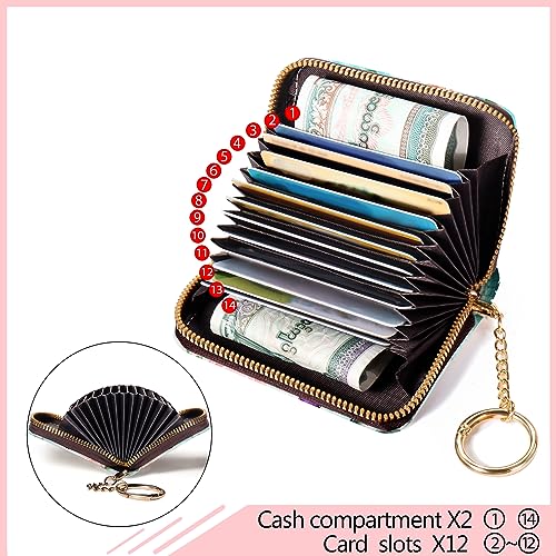Blusabaca RFID Credit Card Holder Small Women Travel Wallet, Butterfly - color: Butterfly