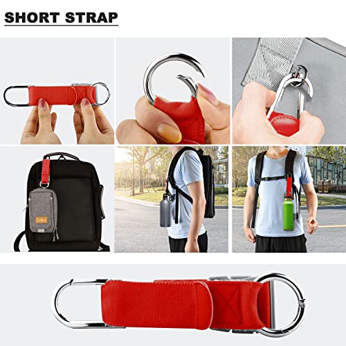 ZINZ Elastic Jacket Gripper Travel Strap with D-Ring Hooks and Buckle - color: Cinnabar