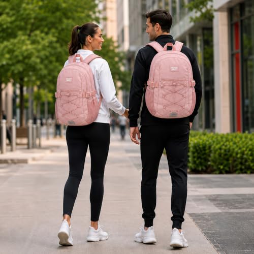 Reebok Travel Backpack Water Resistant Everyday Bag with Laptop Sleeve - color: Bristol Smoky Rose