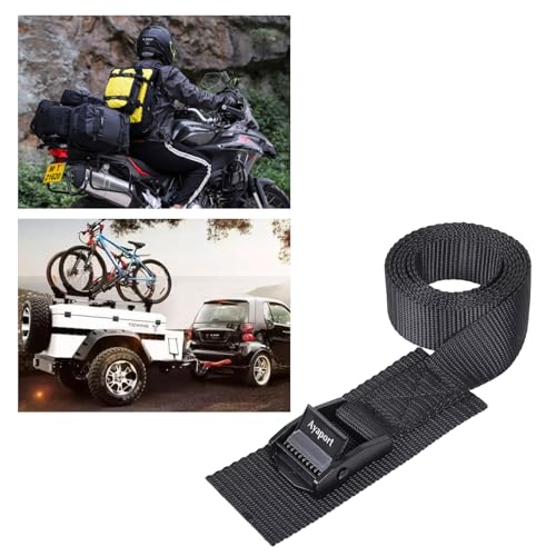 Ayaport Adjustable Lashing Straps with Buckles 1" x 6', 4 Pack - color: Black, size: 1" x 6'