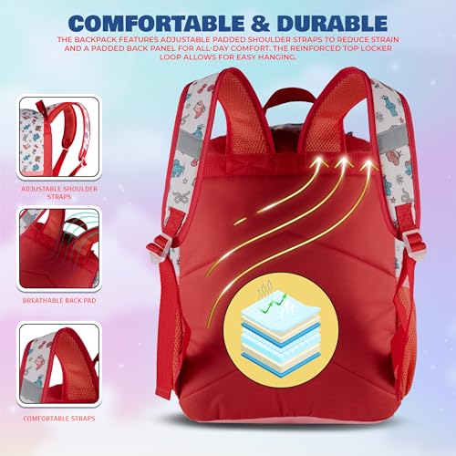 AI ACCESSORY INNOVATIONS Hello Kitty Cowgirl Cute 3 PC Backpack Set for Girls, 16” Book Bag with Diecut Insulated “Boot” Box, & Detachable Reusable Tote Dangle - color: Hello Kitty Cowgirl