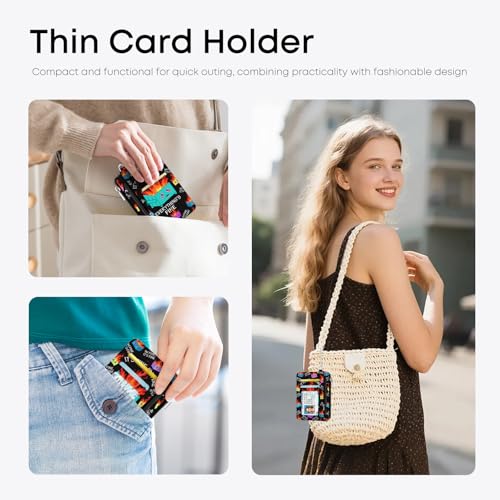 Fire Credit Card Holder Small Wallet for Women - color: Fire