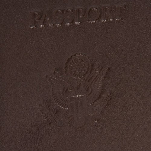 Royce Leather Passport Holder and Travel Document Organizer - color: Brown 3