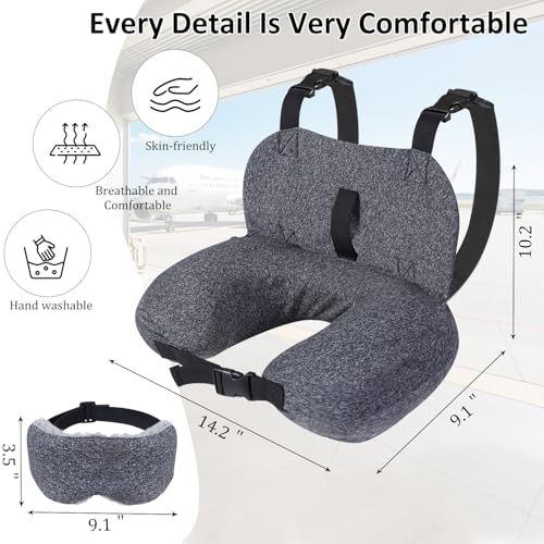 Travel Neck Pillow for Airplanes,Inflatable U-Shaped Airplane Pillow