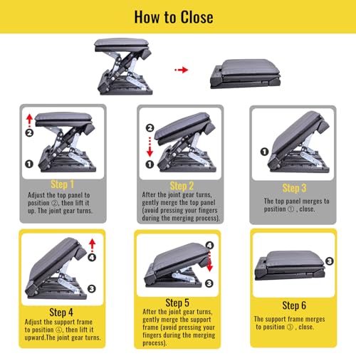 Foot Rest for Under Desk at Work Enlarged, Ergonomic Footrest with Adjustable Height and Angle, Foldable Foot Stool with Removable Pad Massage Beads for Office Gaming Chair Gray - color: Gray Plus