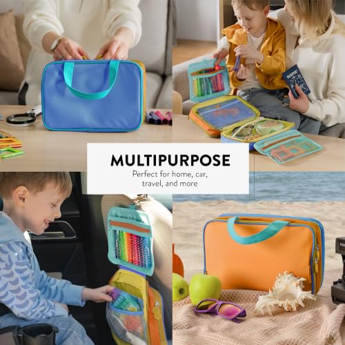 Kids Travel Organizer, Boys Bag With Hook, Toiletry and Makeup Bag, Small - color: CB Blue, size: Small