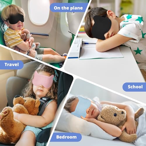 Kids Sleep Mask for Sleeping, Soft 3D Contoured Eye Mask for Kids - color: Royal Blue-kids