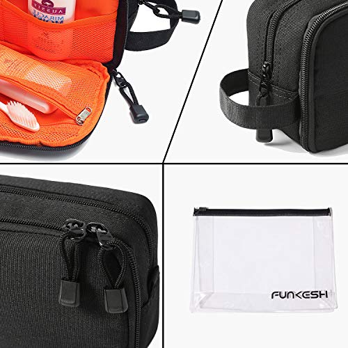 Mens Toiletry Bag Waterproof Organizer Bag Travel Shaving Dopp Kit Perfect Travel Accessory Gift - color: Black
