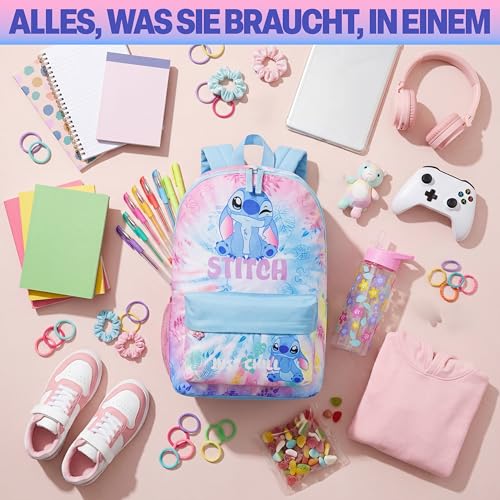 Get Trend Disney Stitch Girls Backpack & Water Bottle, 2 Piece Set - color: Multi Stitch