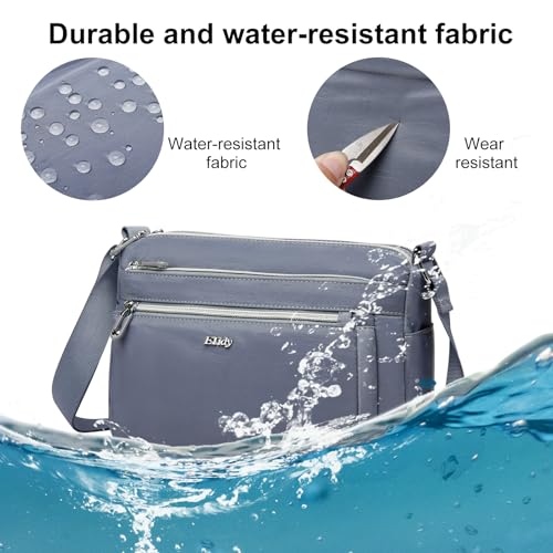 ETidy Casual Nylon Shoulder Bag For Women - color: Light Grey Upgrade