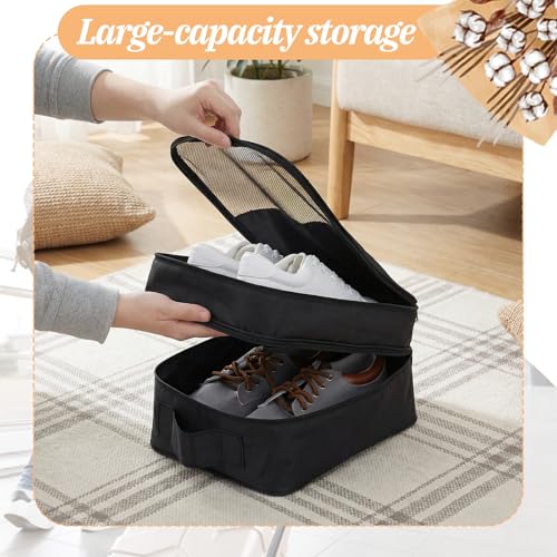 2 PCS Shoes Bags for Travel, Holds 2 Pair of Slippers and 1 Pair of Sneaker